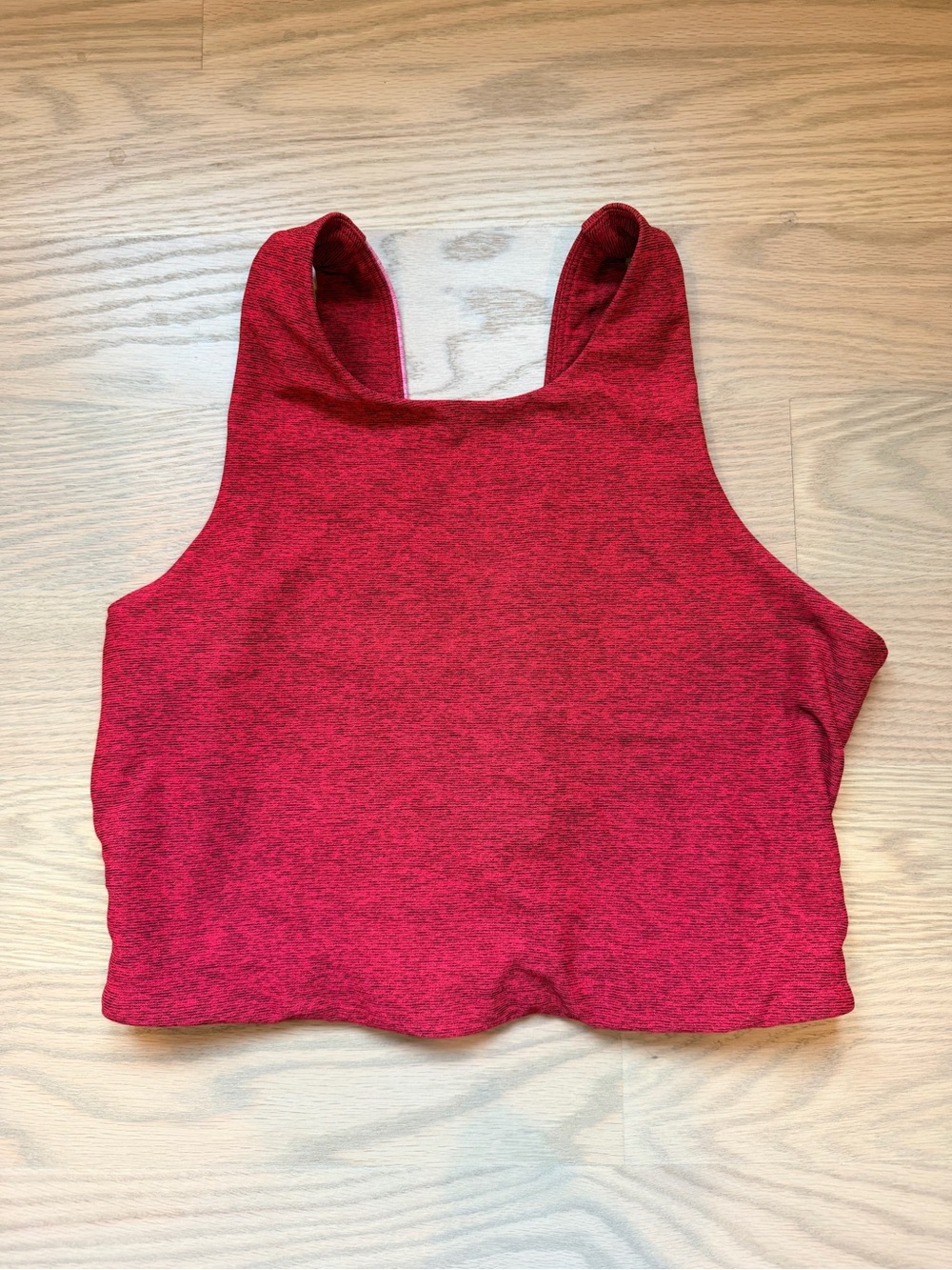 Outdoor Voices Heathered Red Venus Crop Tank